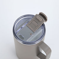 Crossing Neo V2 Insulated S/S Leakproof Lid Ceramic Mug W Handle And Silicone Base 500ml - Latte (Light Grey)