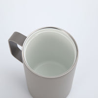 Crossing Neo V2 Insulated S/S Leakproof Lid Ceramic Mug W Handle And Silicone Base 500ml - Latte (Light Grey)