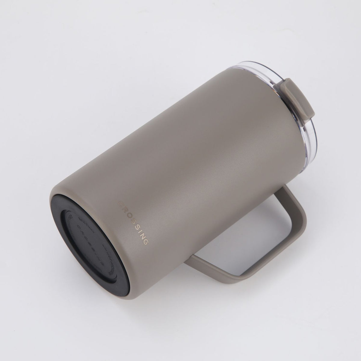 Crossing Neo V2 Insulated S/S Leakproof Lid Ceramic Mug W Handle And Silicone Base 500ml - Latte (Light Grey)