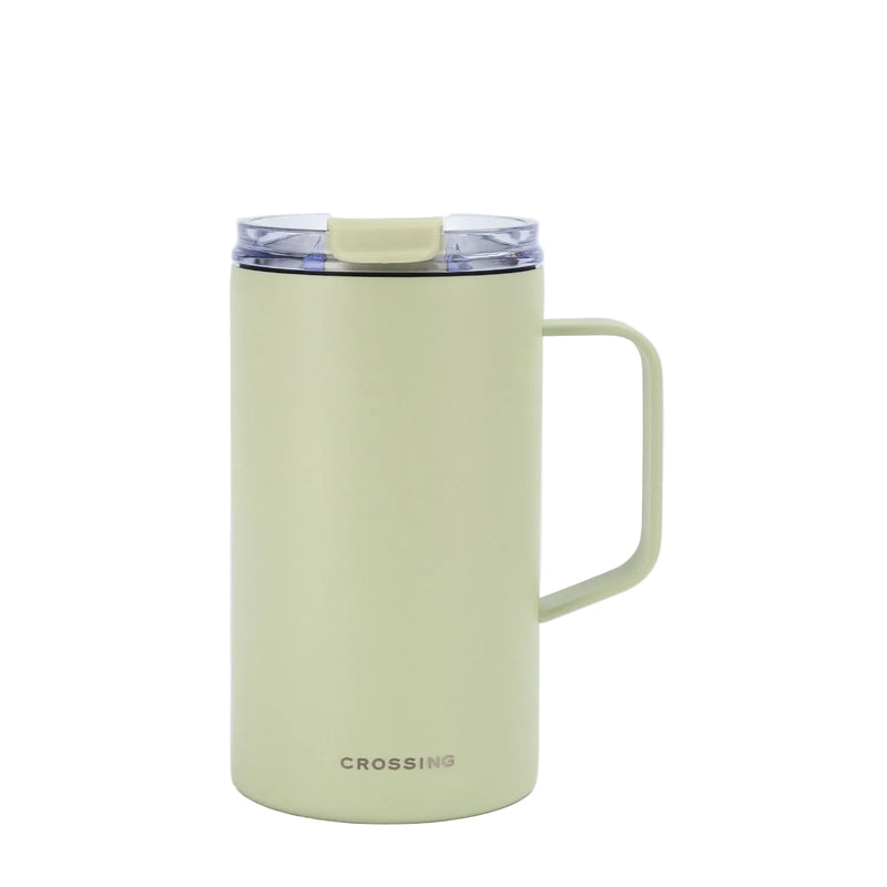 Crossing Neo V2 Insulated S/S Leakproof Lid Ceramic Mug W Handle And Silicone Base 500ml - Pistachio (Mint)