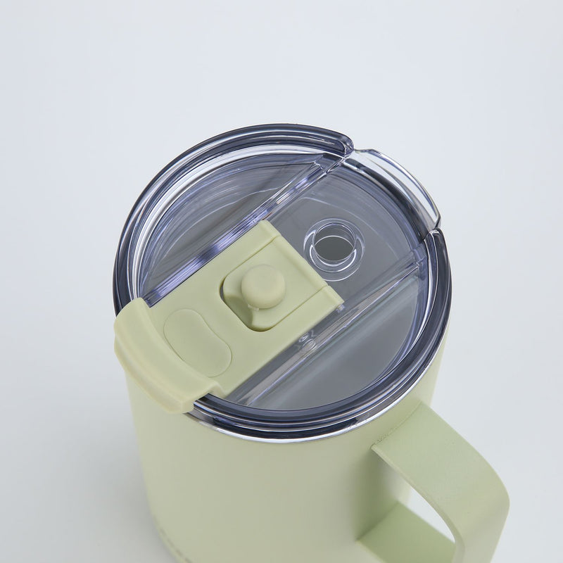 Crossing Neo V2 Insulated S/S Leakproof Lid Ceramic Mug W Handle And Silicone Base 500ml - Pistachio (Mint)