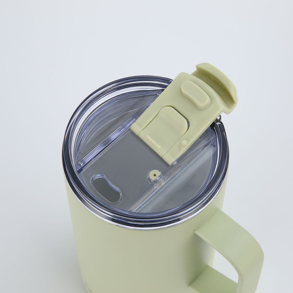 Crossing Neo V2 Insulated S/S Leakproof Lid Ceramic Mug W Handle And Silicone Base 500ml - Pistachio (Mint)