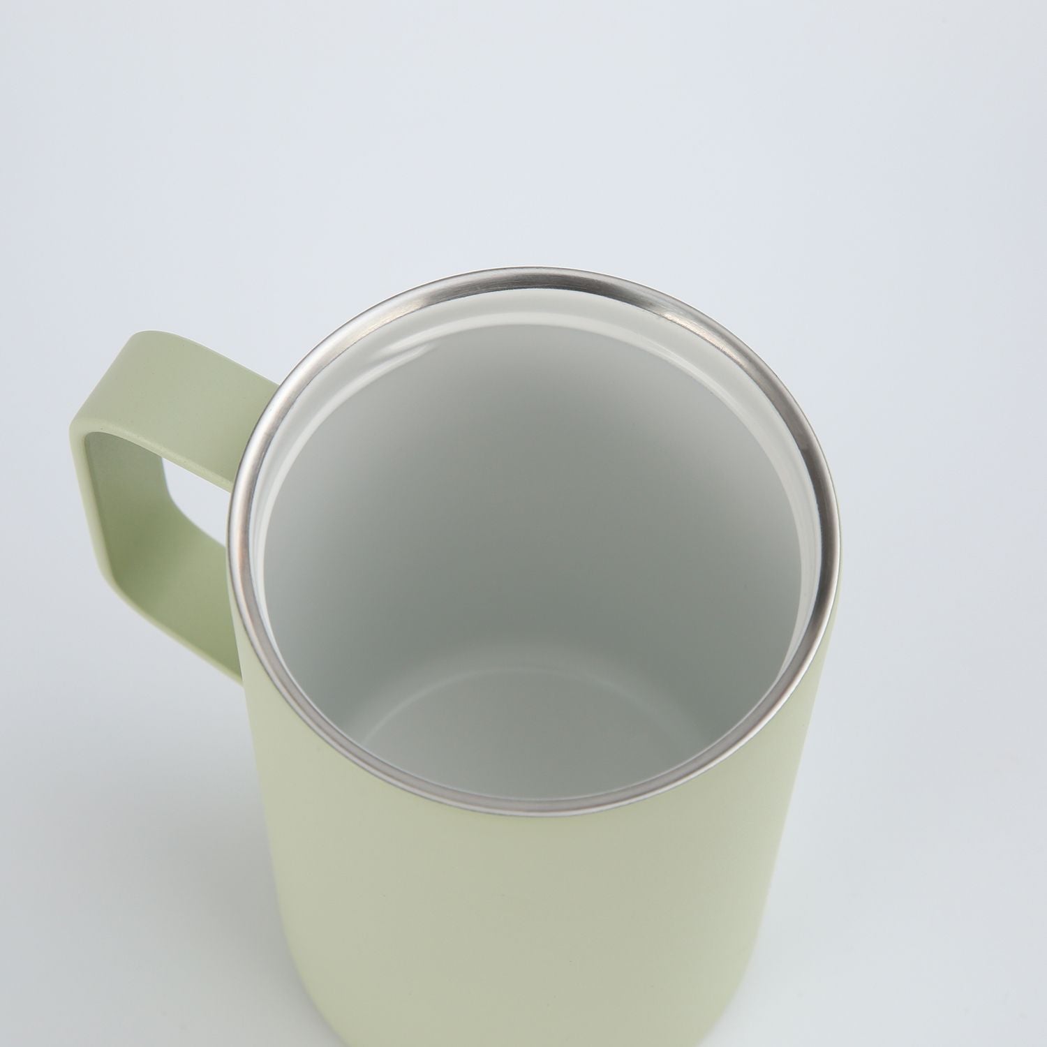 Crossing Neo V2 Insulated S/S Leakproof Lid Ceramic Mug W Handle And Silicone Base 500ml - Pistachio (Mint)