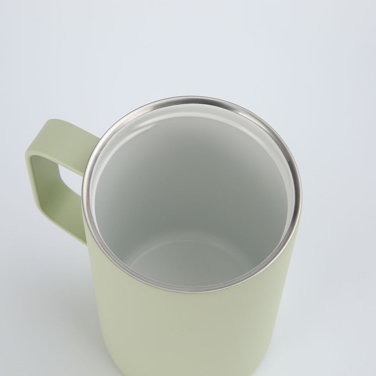 Crossing Neo V2 Insulated S/S Leakproof Lid Ceramic Mug W Handle And Silicone Base 500ml - Pistachio (Mint)