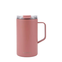 Crossing Neo V2 Insulated S/S Leakproof Lid Ceramic Mug W Handle And Silicone Base 500ml - Rose Quartz