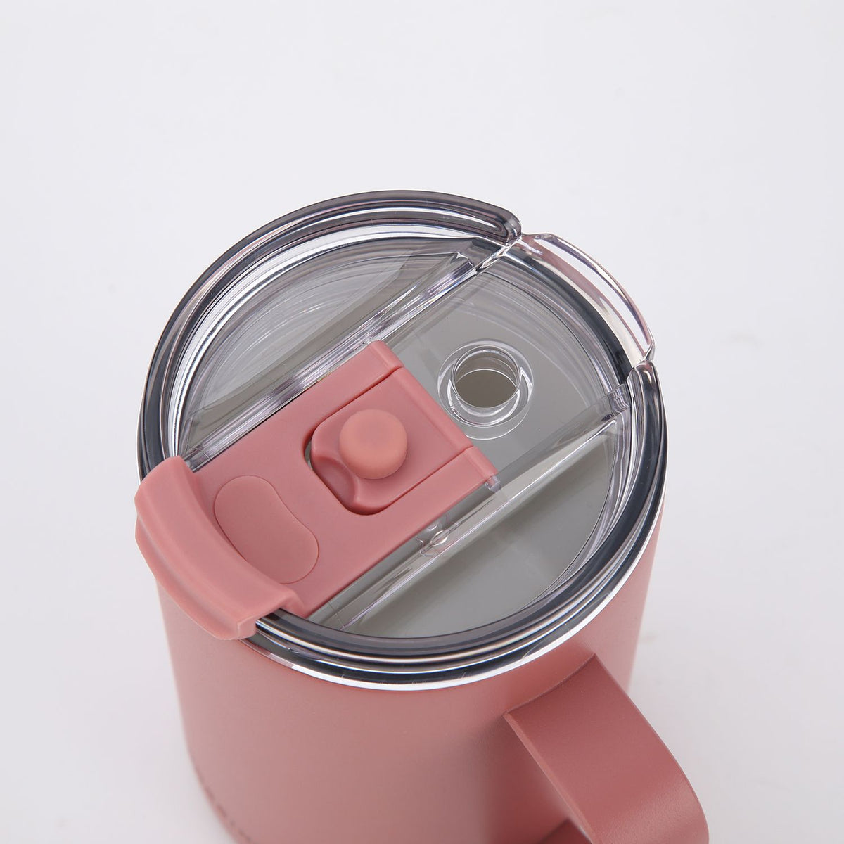 Crossing Neo V2 Insulated S/S Leakproof Lid Ceramic Mug W Handle And Silicone Base 500ml - Rose Quartz
