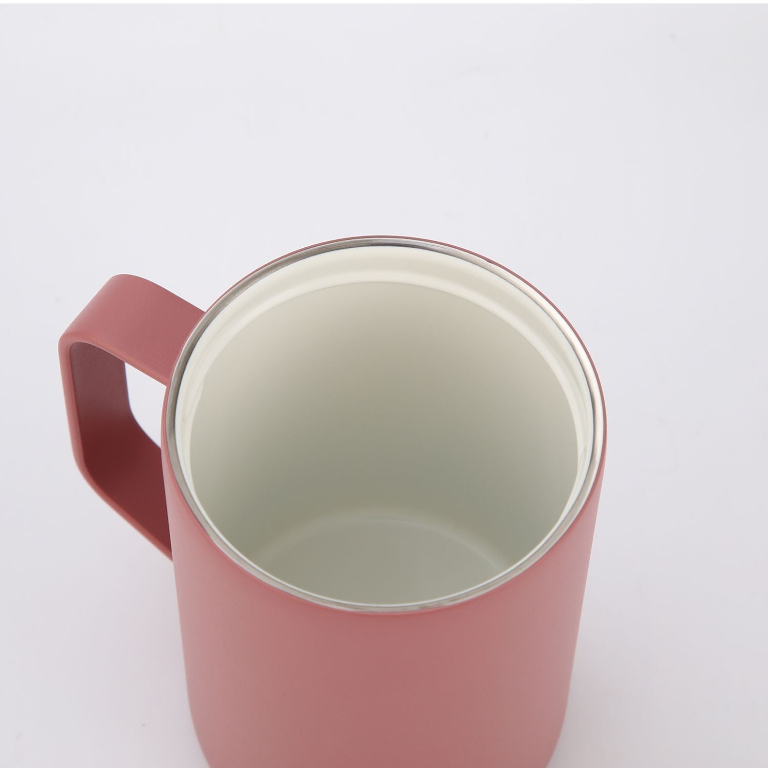 Crossing Neo V2 Insulated S/S Leakproof Lid Ceramic Mug W Handle And Silicone Base 500ml - Rose Quartz