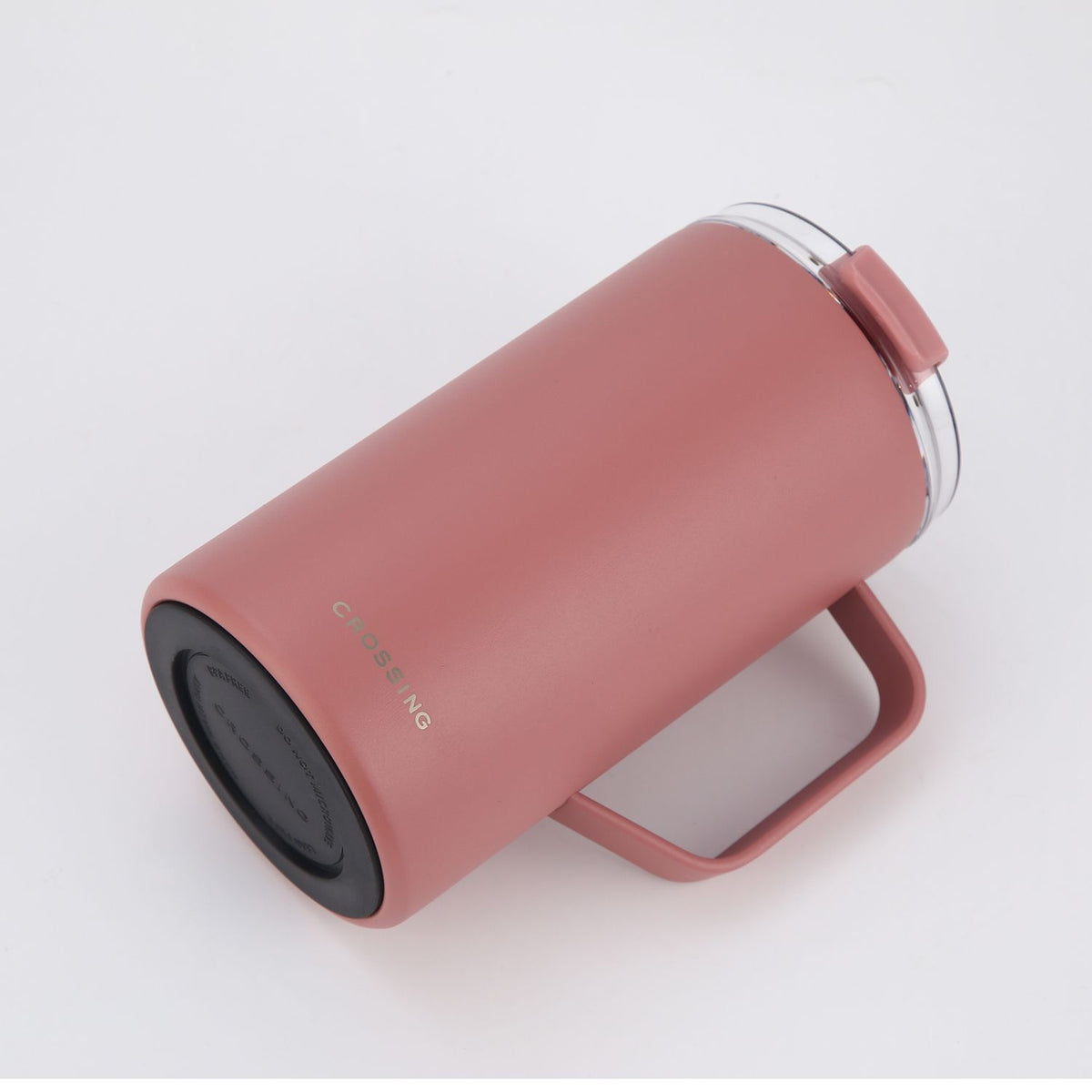 Crossing Neo V2 Insulated S/S Leakproof Lid Ceramic Mug W Handle And Silicone Base 500ml - Rose Quartz