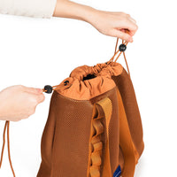Crossing Noa Drawstring Mesh Tote Bag - Orange