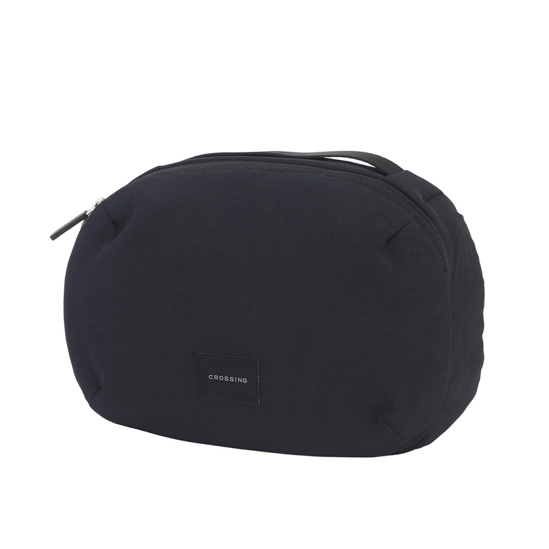Crossing Nylon Checked Hanging Toiletry Bag Pro - Black