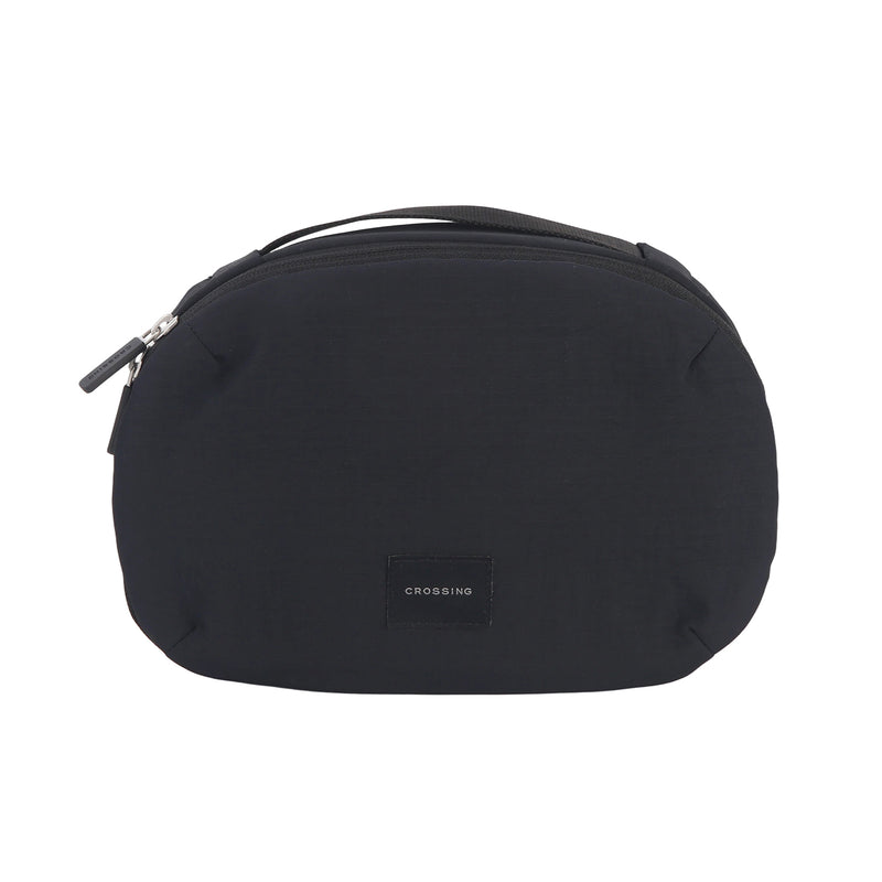 Crossing Nylon Checked Hanging Toiletry Bag Pro - Black