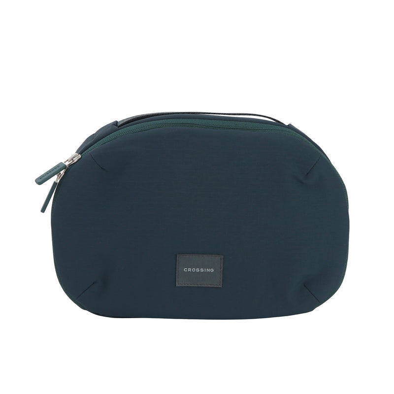 Crossing Nylon Checked Hanging Toiletry Bag Pro - Forest Green