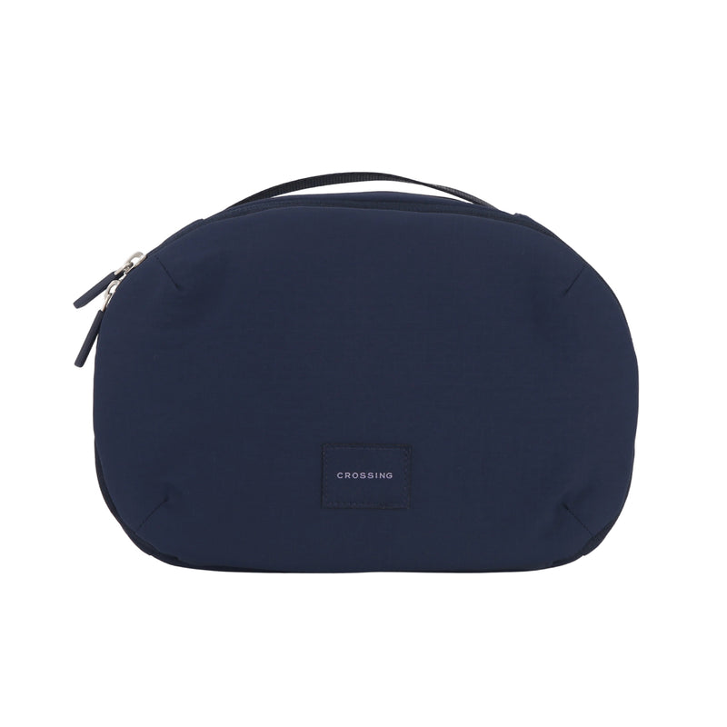 Crossing Nylon Checked Hanging Toiletry Bag Pro - Navy