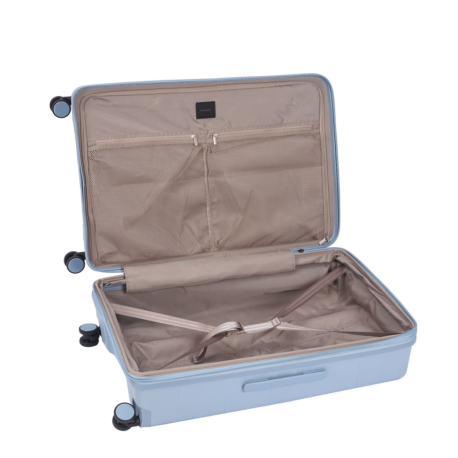 Crossing PRIM Polypropylene Large Expandable Luggage - Light Blue