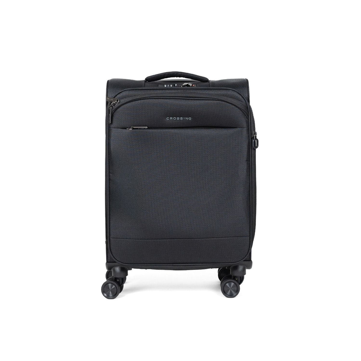 Crossing RECO Recycled Lightweight Soft Case Carry On Luggage T22 - Black