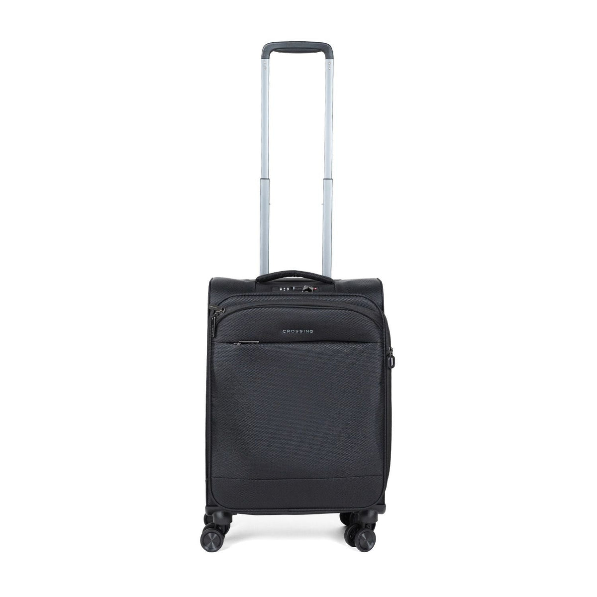 Crossing RECO Recycled Lightweight Soft Case Carry On Luggage T22 - Black