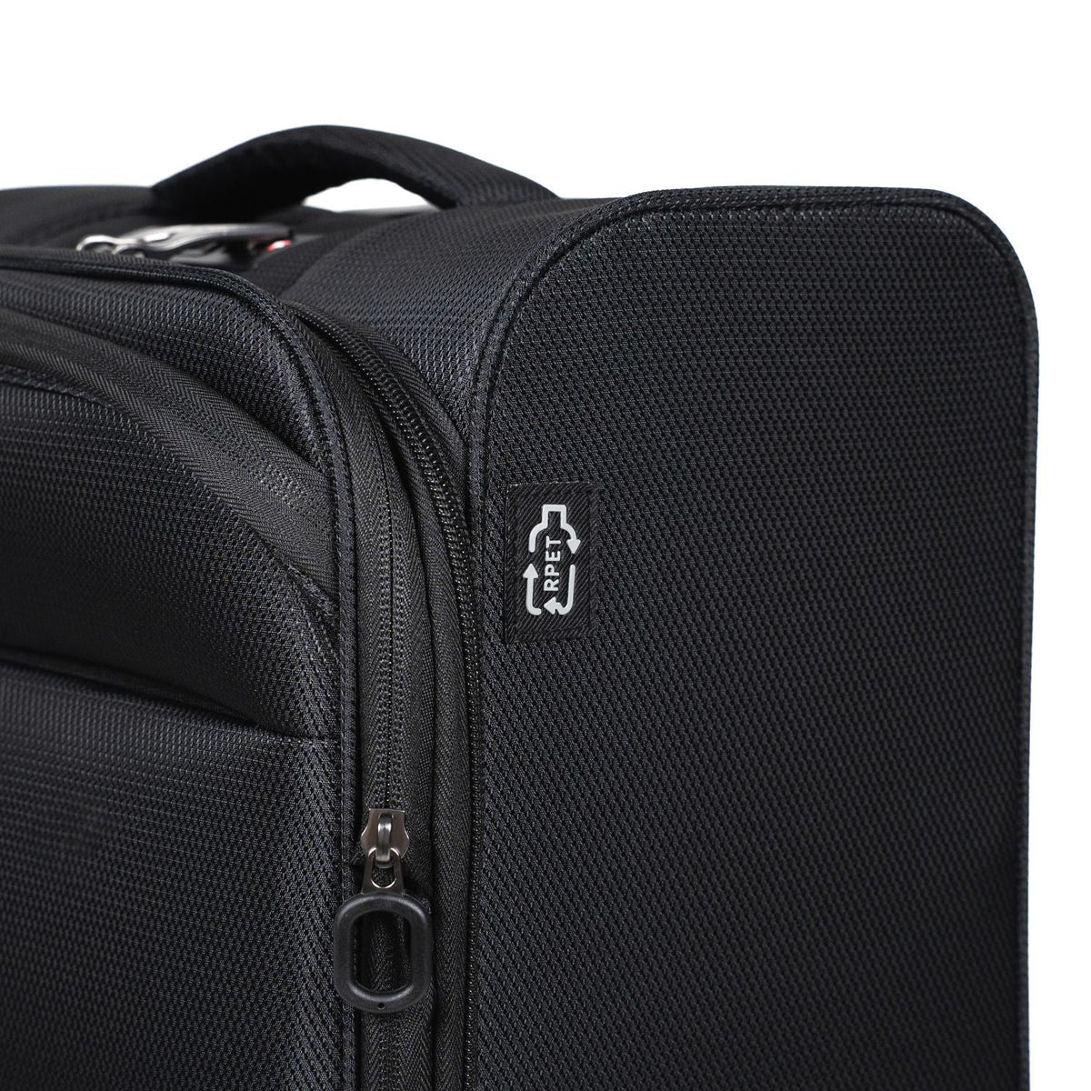 Crossing RECO Recycled Lightweight Soft Case Carry On Luggage T22 - Black