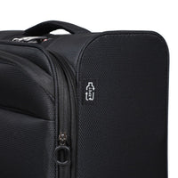 Crossing RECO Recycled Lightweight Soft Case Carry On Luggage T22 - Black