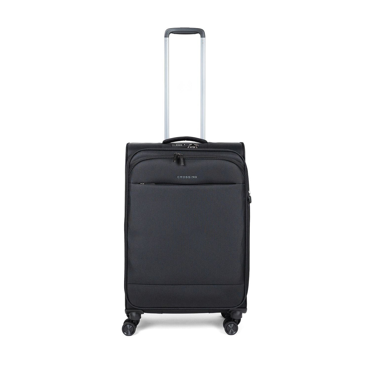 Crossing RECO Recycled Lightweight Soft Case Medium Luggage T26 - Black