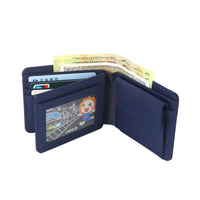 Crossing RFID Bifold Wallet with Coin Pocket & Card Flap V2 - Navy