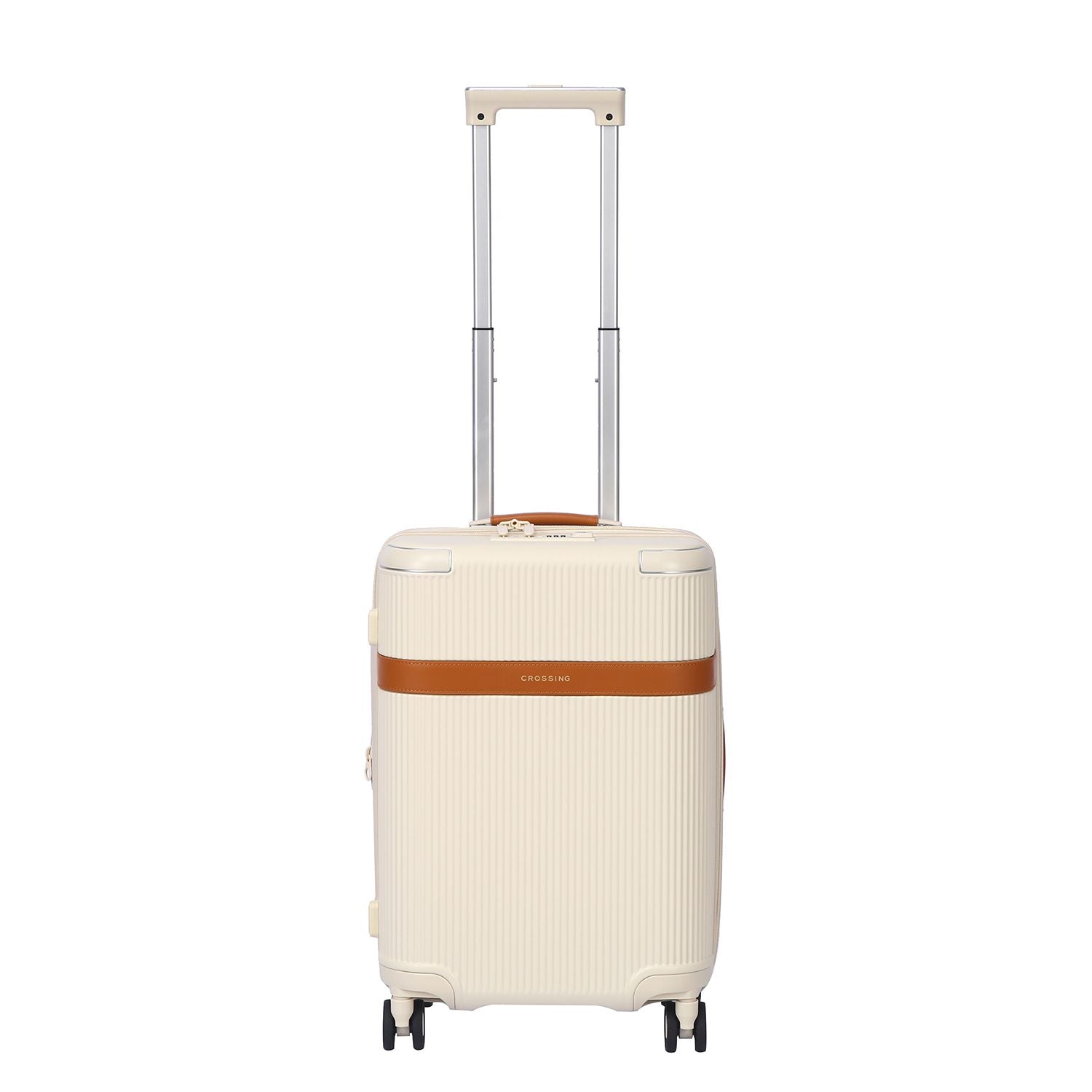 Crossing RIVE Polycarbonate Hard Case Carry On Luggage - Cream