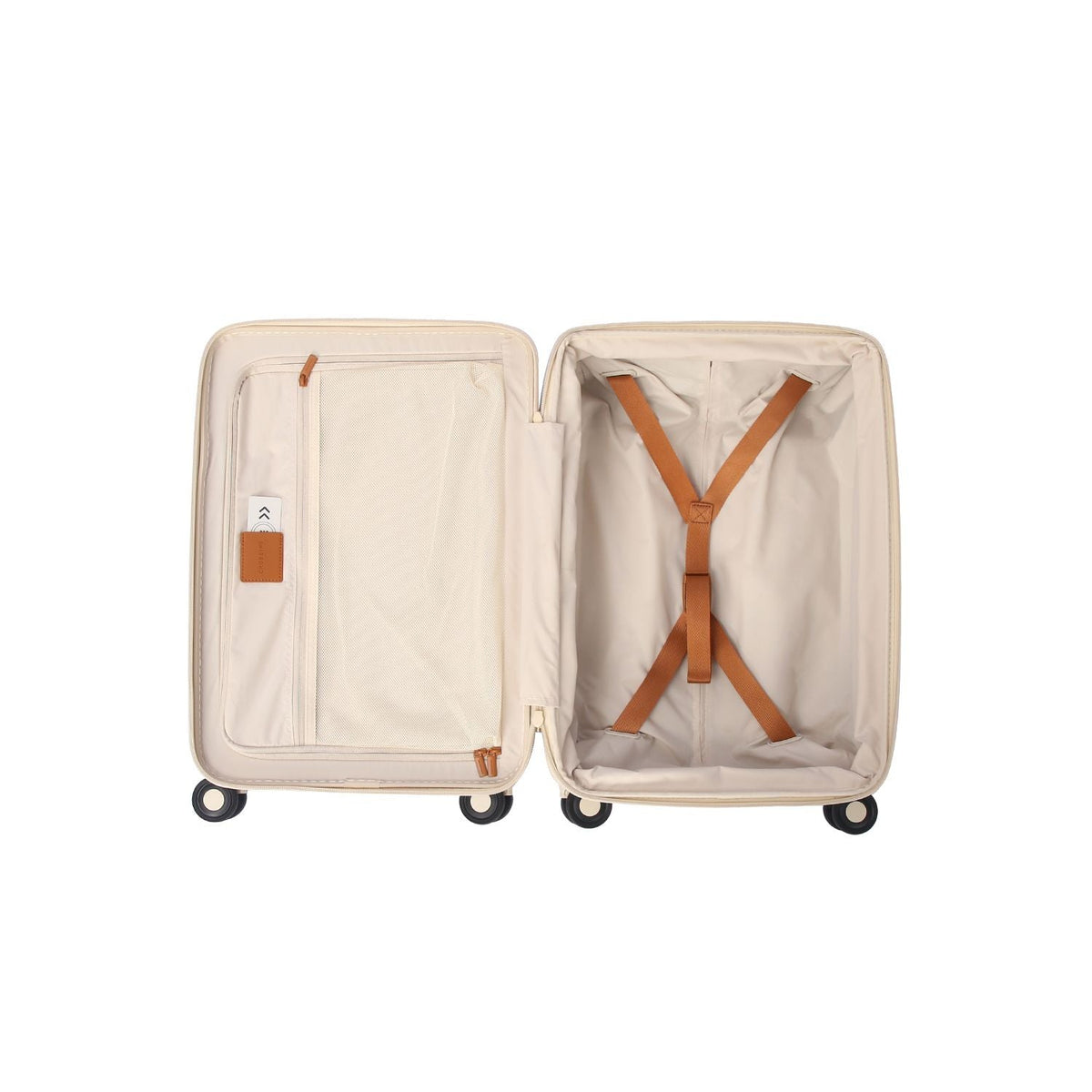 Crossing RIVE Polycarbonate Hard Case Carry On Luggage - Cream