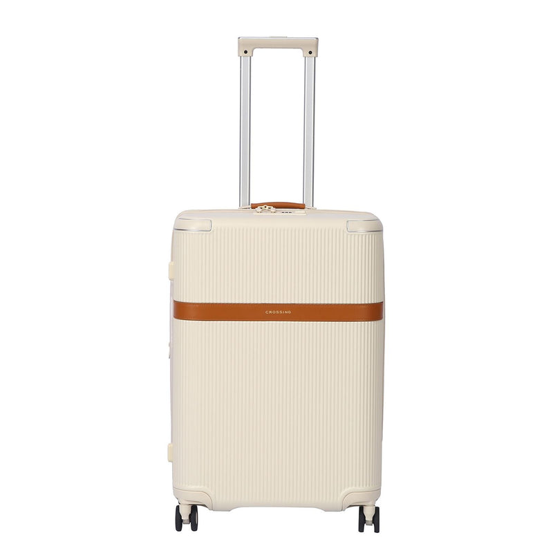 Crossing RIVE Polycarbonate Hard Case Medium Luggage - Cream