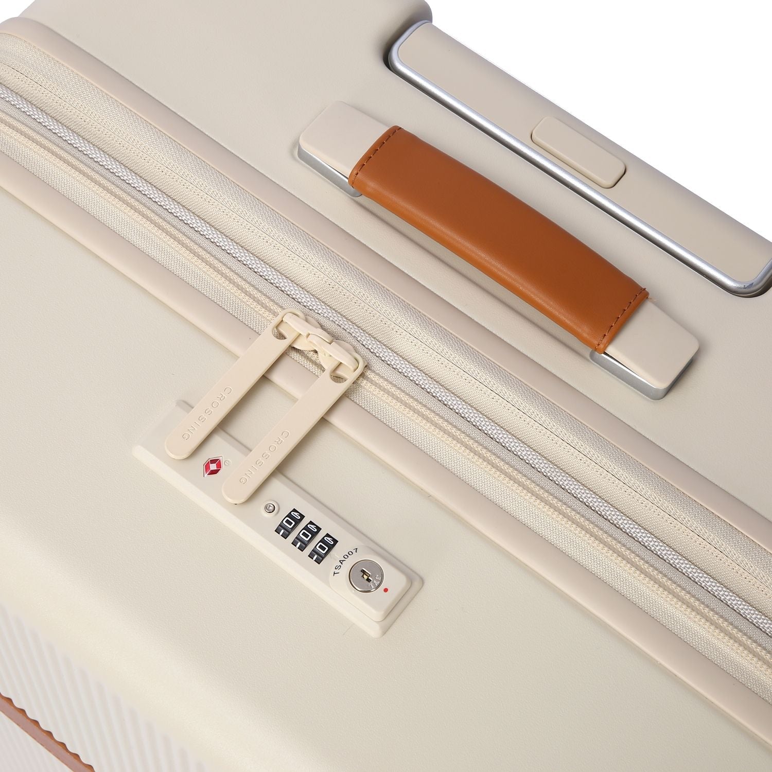 Crossing RIVE Polycarbonate Hard Case Medium Luggage - Cream