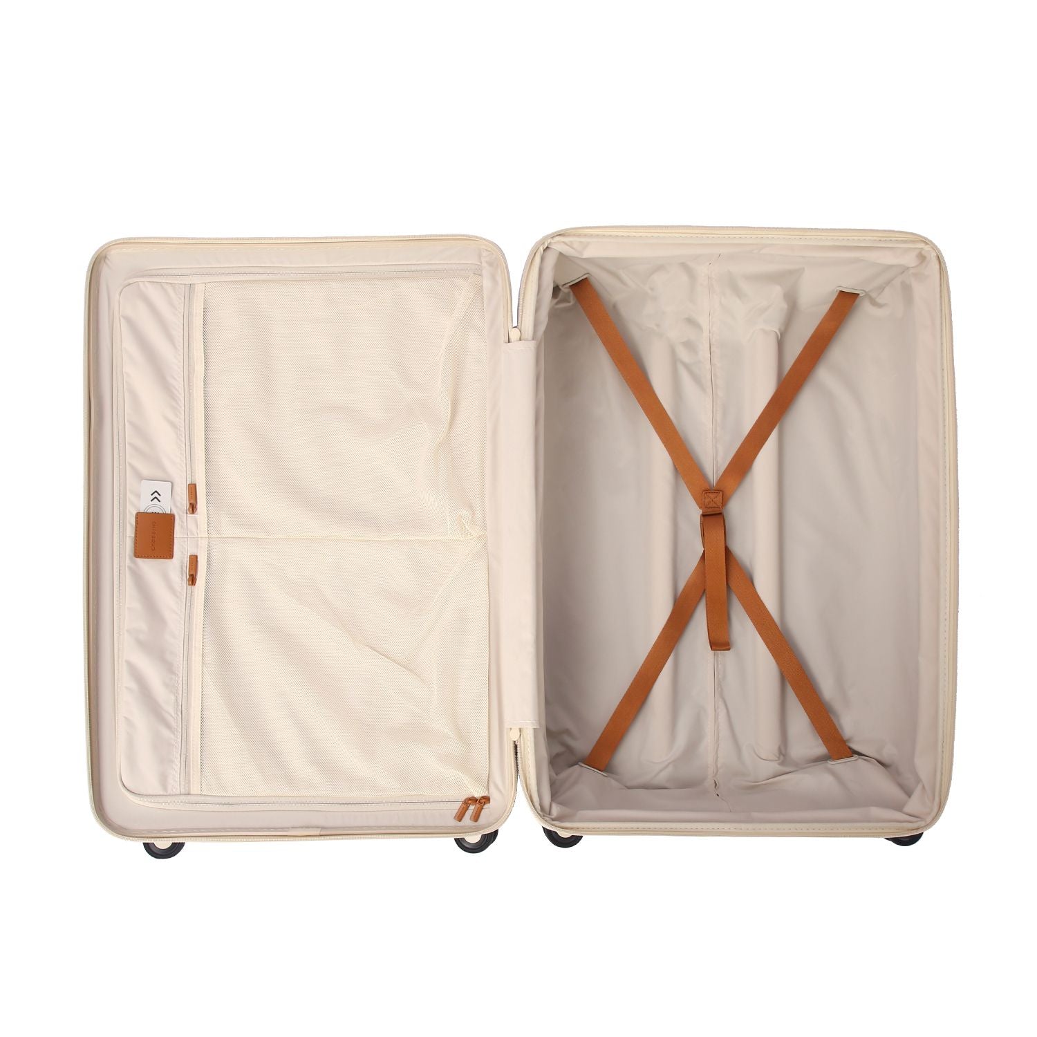 Crossing RIVE Polycarbonate Hard Case Large Luggage - Cream