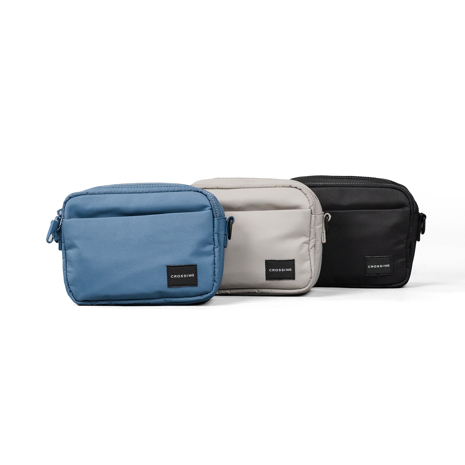 Crossing Sam Anti-Theft RFID Crossbody Bag - Grey