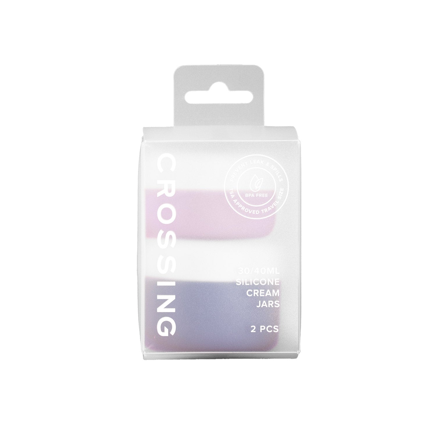 Crossing Silicone Leak Proof TSA Approved Travel Size Cream Jar 30/40 ml (2 Pack) - L.Purple/Lilac