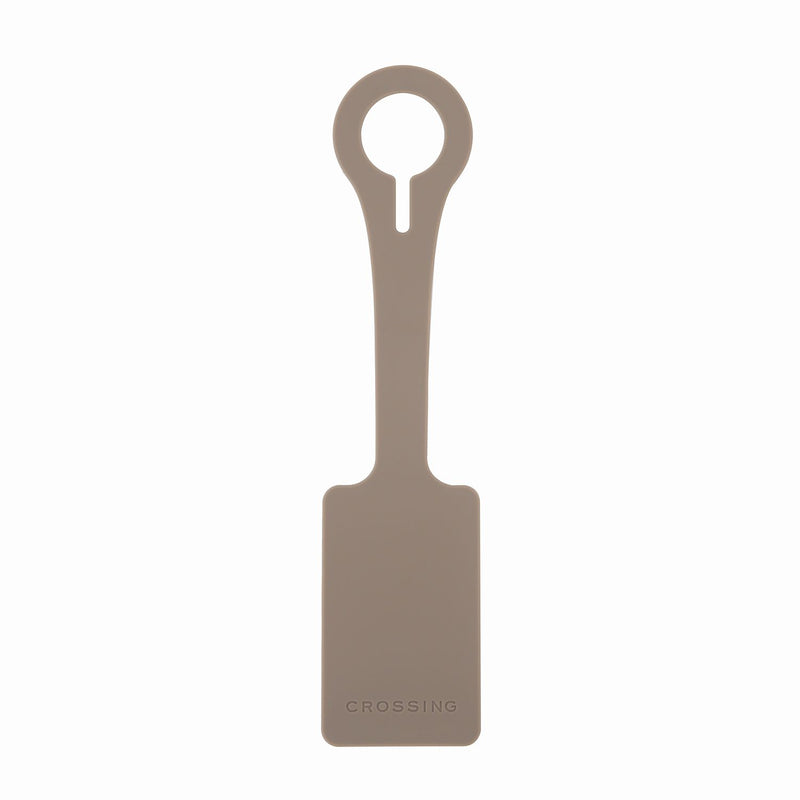 Crossing Silicone Luggage Tag - Cement Grey