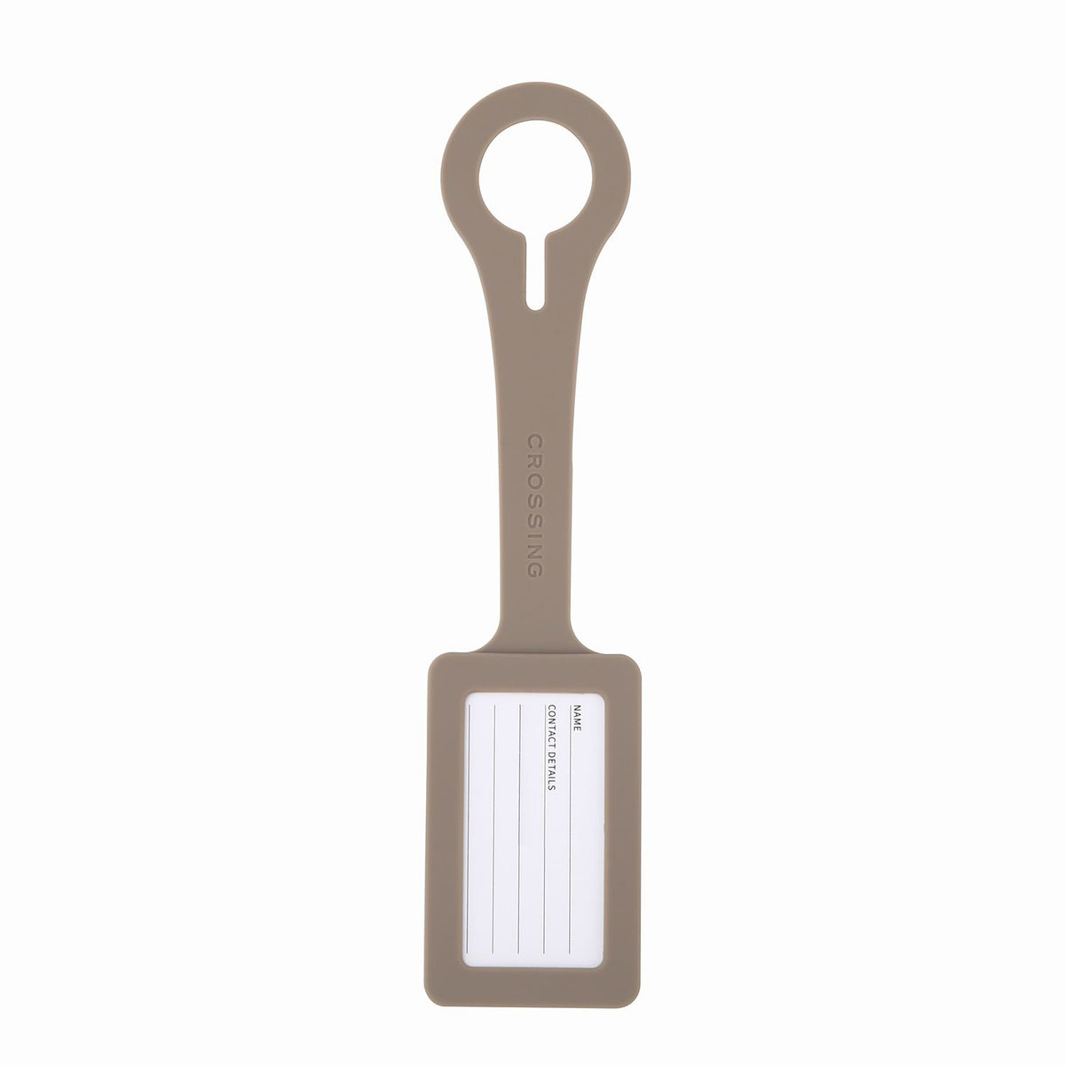 Crossing Silicone Luggage Tag - Cement Grey