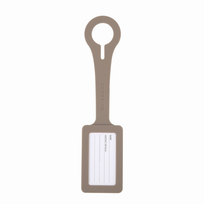 Crossing Silicone Luggage Tag - Cement Grey