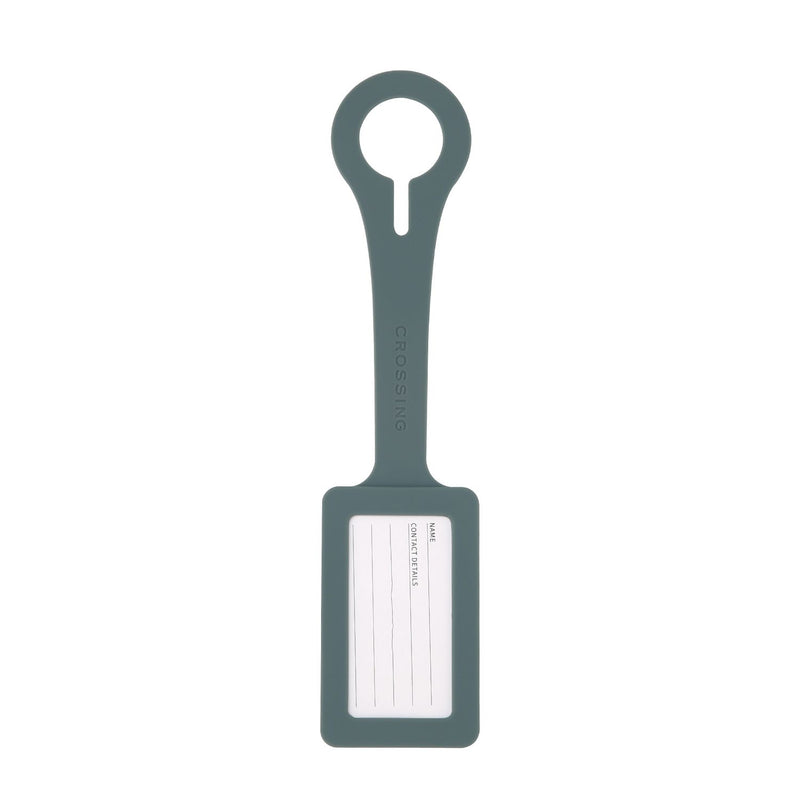 Crossing Silicone Luggage Tag - Forest Green