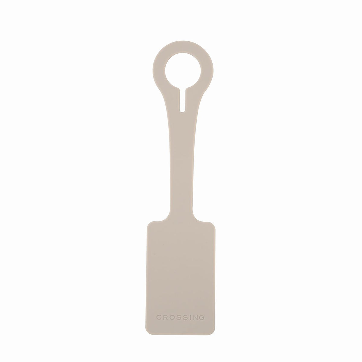 Crossing Silicone Luggage Tag - Light Taupe