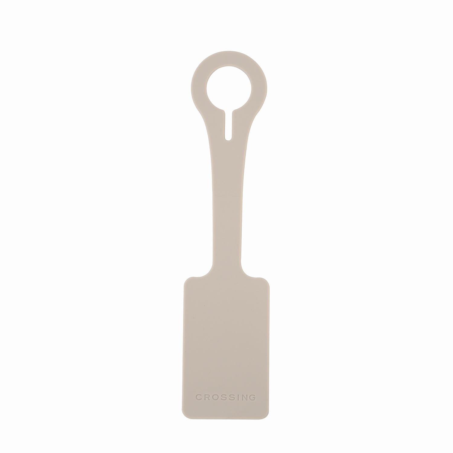 Crossing Silicone Luggage Tag - Light Taupe