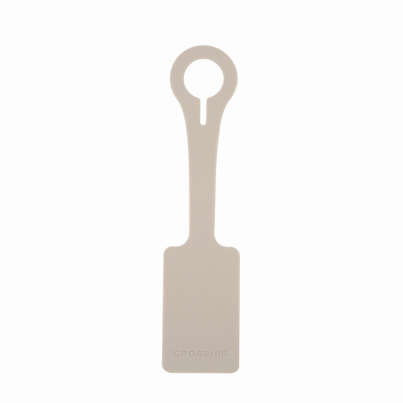 Crossing Silicone Luggage Tag - Light Taupe