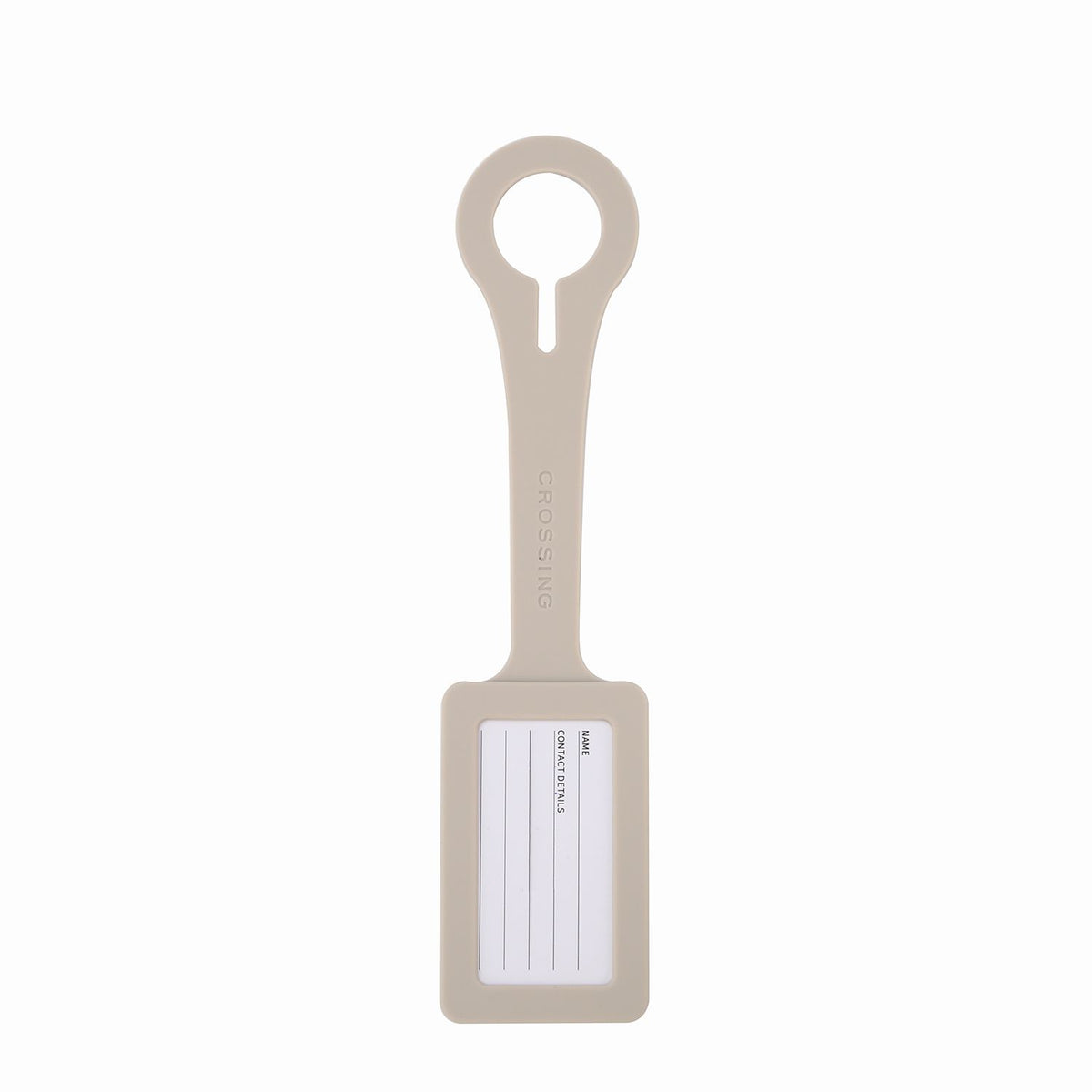 Crossing Silicone Luggage Tag - Light Taupe