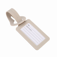 Crossing Silicone Luggage Tag - Light Taupe