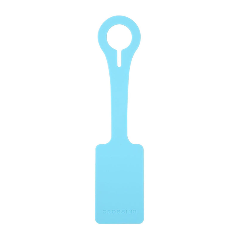 Crossing Silicone Luggage Tag - Neon Aqua Blue