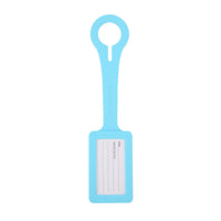 Crossing Silicone Luggage Tag - Neon Aqua Blue
