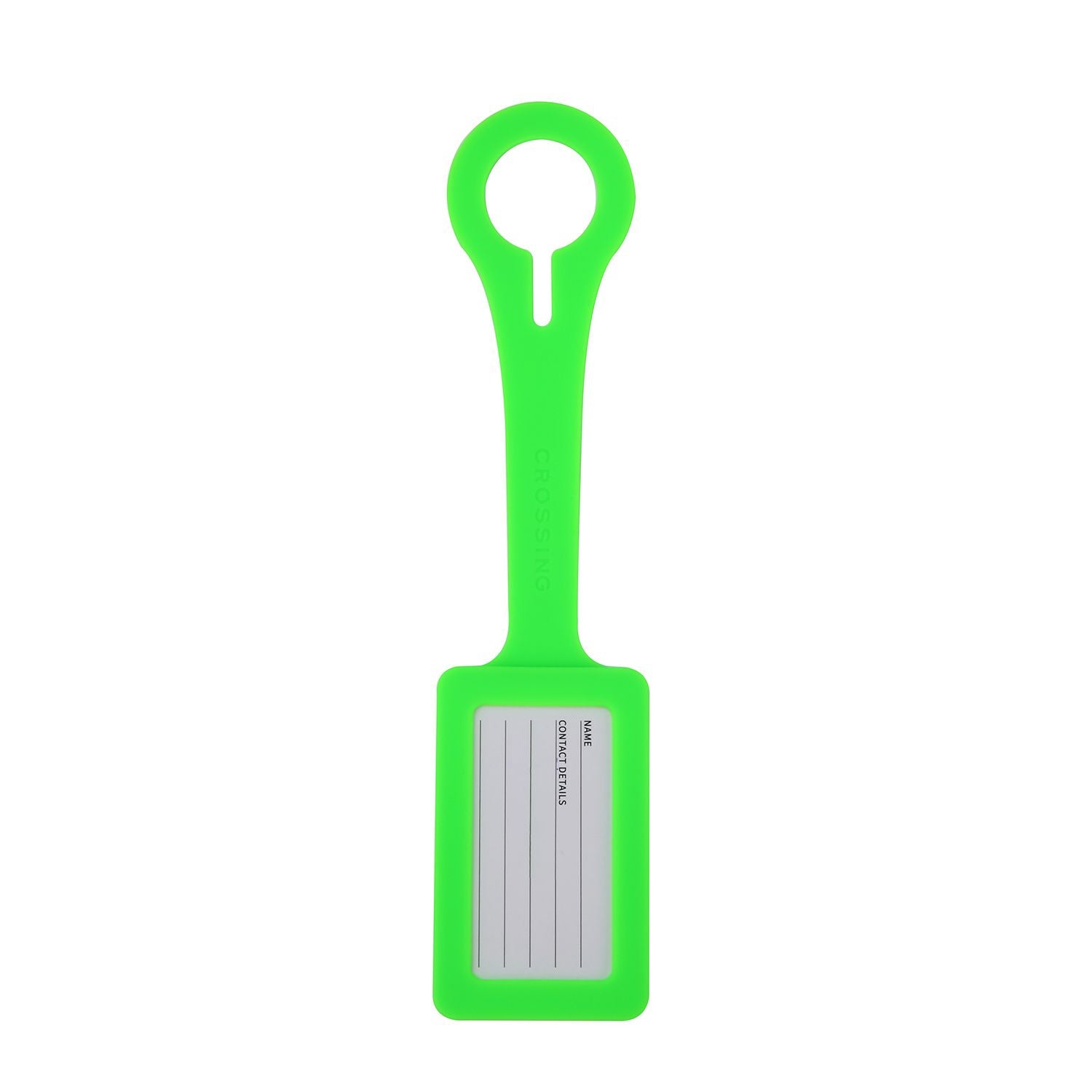 Crossing Silicone Luggage Tag - Neon Green