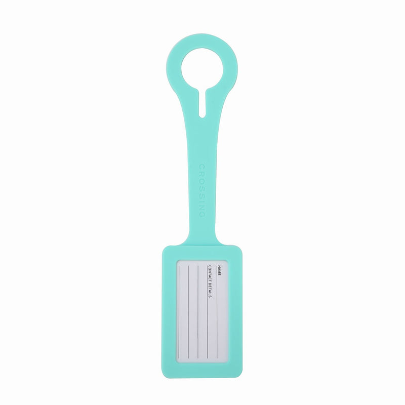 Crossing Silicone Luggage Tag - Neon Mint