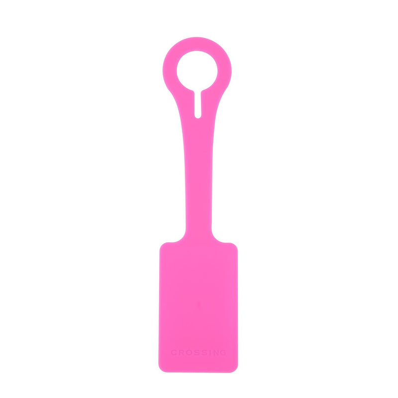 Crossing Silicone Luggage Tag - Neon Pink