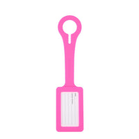 Crossing Silicone Luggage Tag - Neon Pink