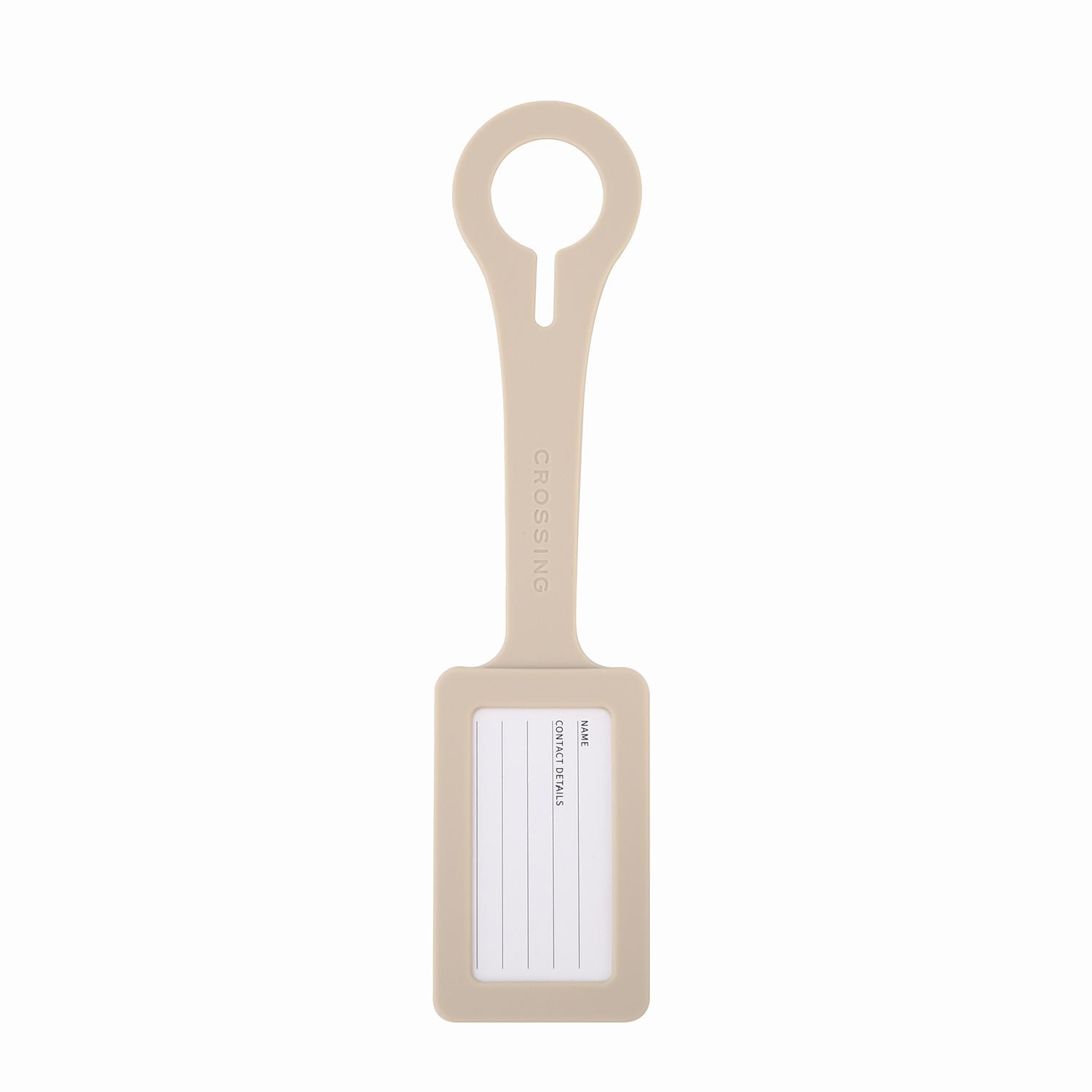 Crossing Silicone Luggage Tag - Oat Milk