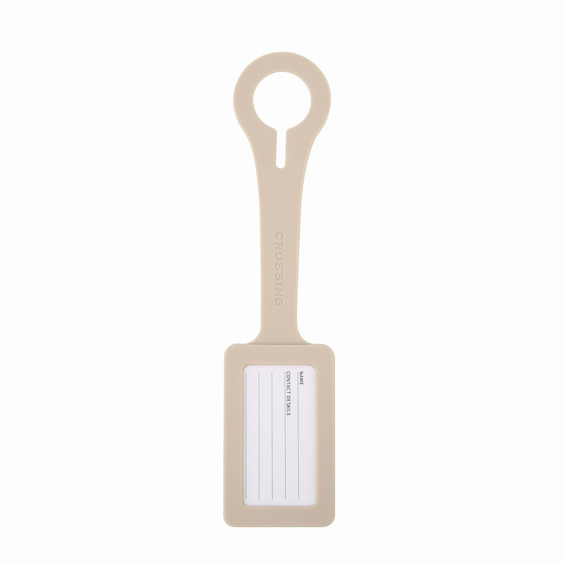 Crossing Silicone Luggage Tag - Oat Milk