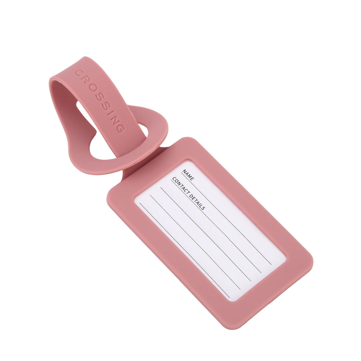 Crossing Silicone Luggage Tag - Rosy Blush