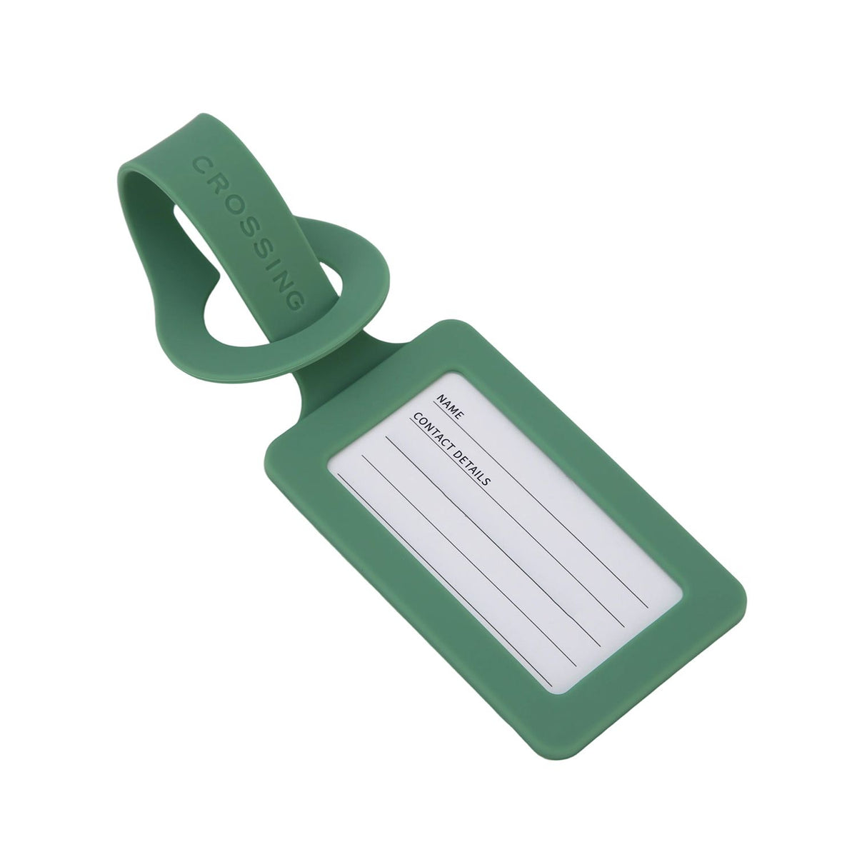 Crossing Silicone Luggage Tag - Sage Green